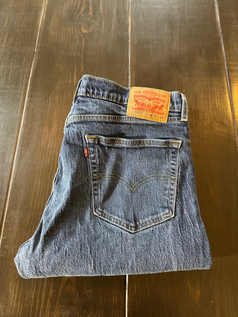 Levi's Men's Dark Blue Straight-Leg Jeans